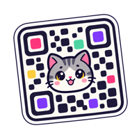 สติกเกอร์แมวกับ QR